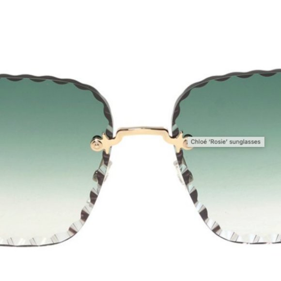 CHLOE ROSIE 59mm Scalloped Square-frame Grad Petrol The most Beloved MSRP$460 main image 6